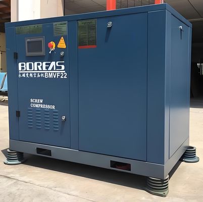 Efficient permanent magnet variable frequency drive air compressor