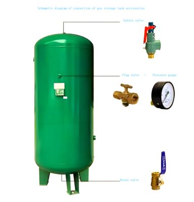 Serbatoio di stoccaggio del gas con una capacità di 0,3-100 m3